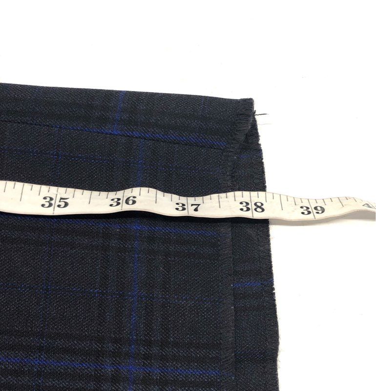 Blu Martini Men's Navy Blue Plaid Pleated Straight Leg Dress Pants Sz 36 NWT
