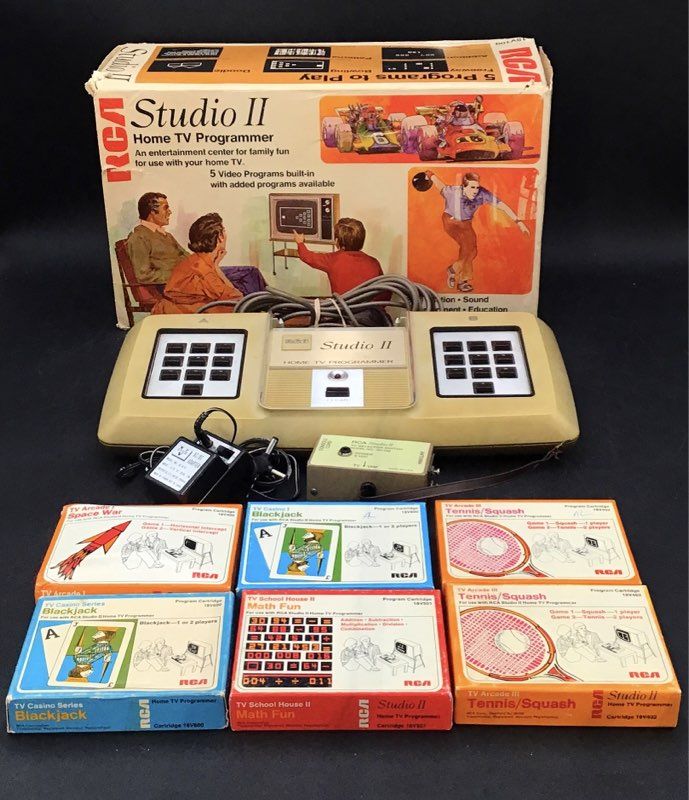RCA Studio II Console And Accessories Lot - Math Fun, Space War & More