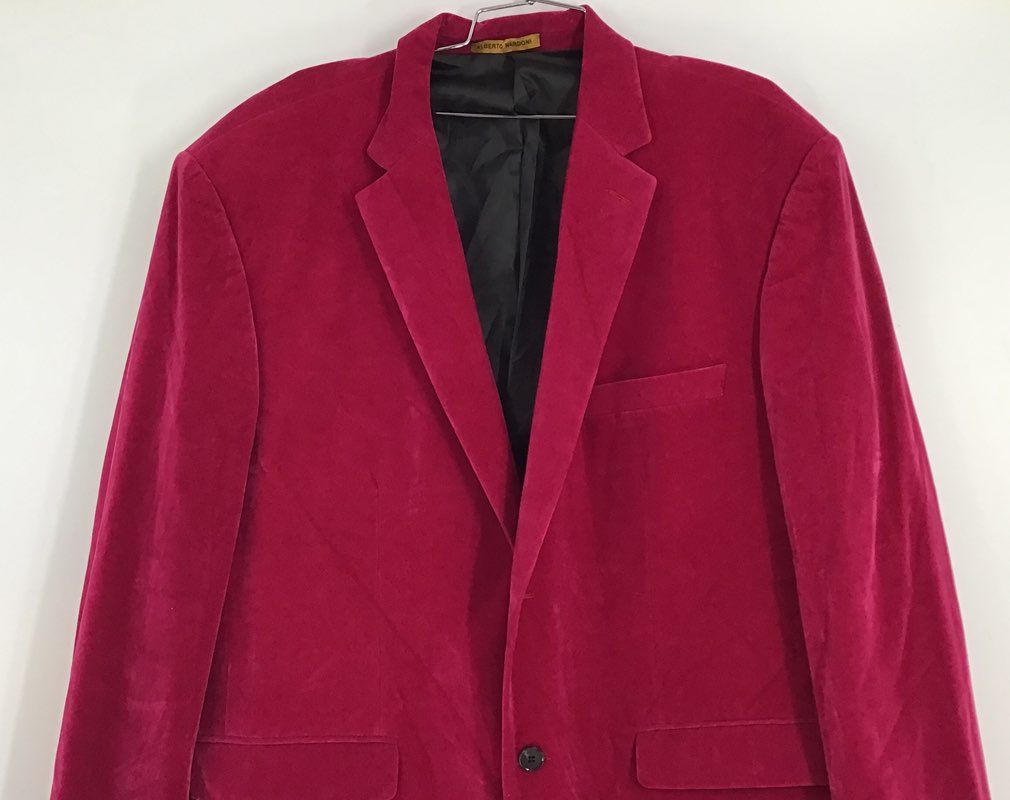 Alberto Nardoni Men&#39;s Pink Single-Breasted Blazer - Size 2XL