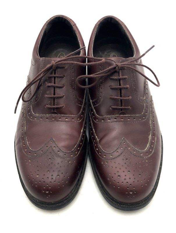 Rockport Dressport M4377 Burgundy Brown Wingtip Brogue Leather Oxford Size 10.5