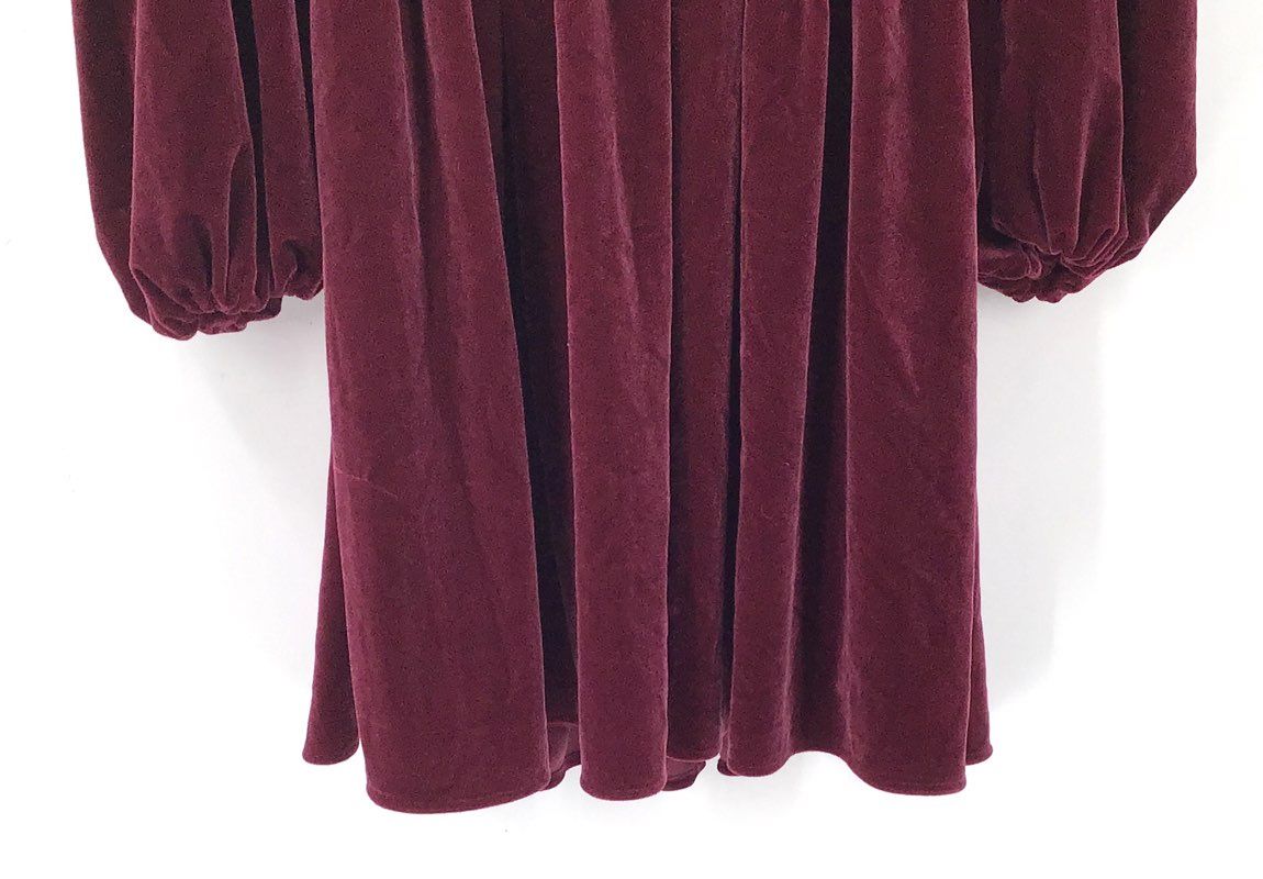 Gianni Bini NWT Jam Mariah Velvet Ruched V-Neck Mini Dress Women's Size 4