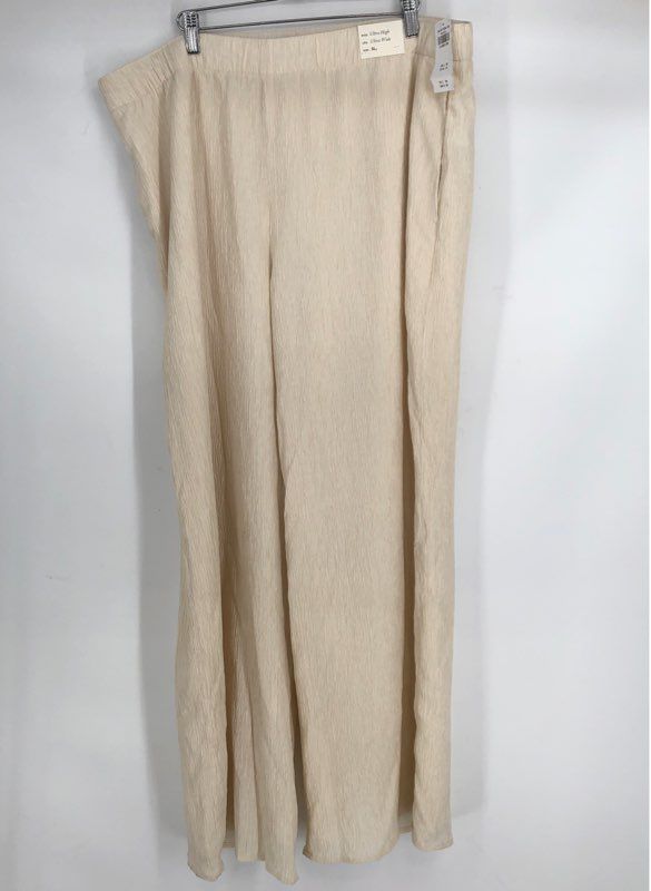 NWT Abercrombie &amp; Fitch Women&#39;s Beige Ultra High-Rise Trouser Pants - Size XL