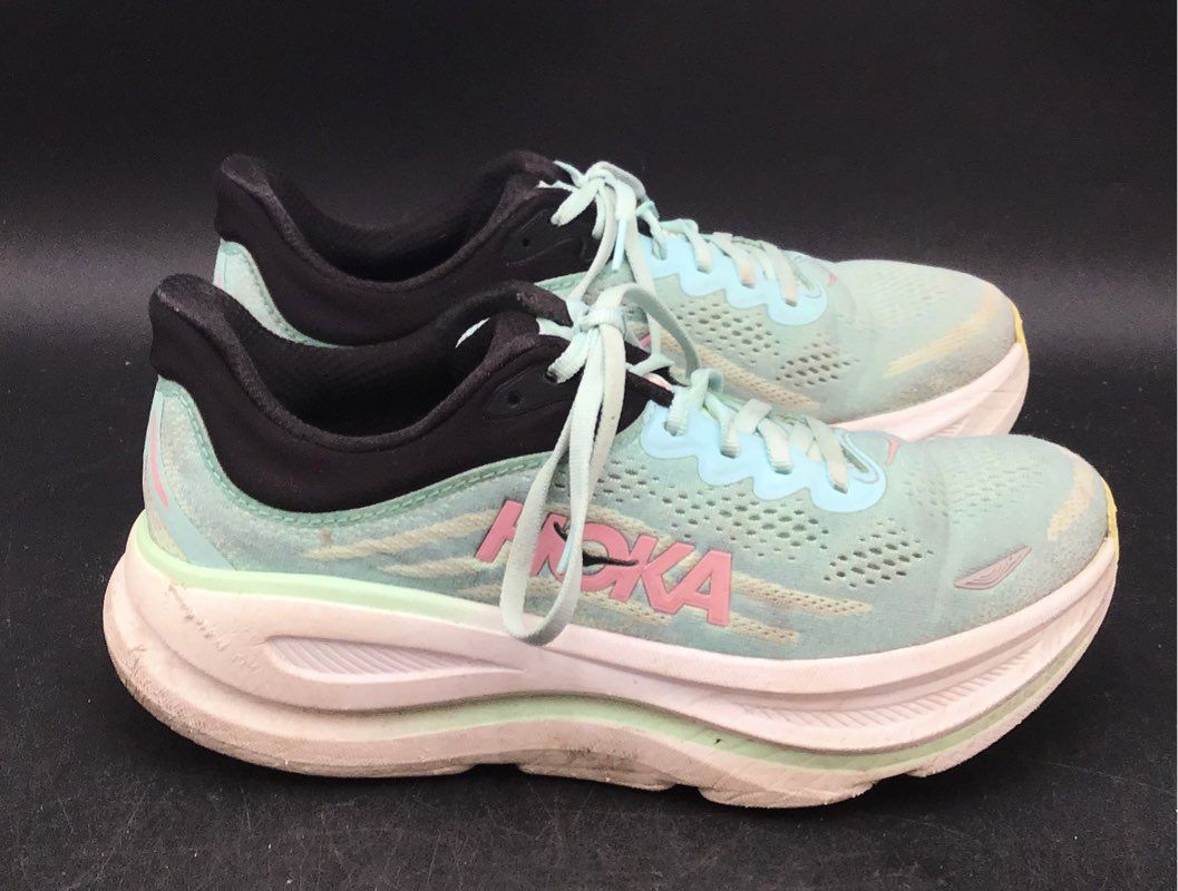 Hoka One One Women's Bondi 9 Blue Athletic Shoes - Size 8.5B