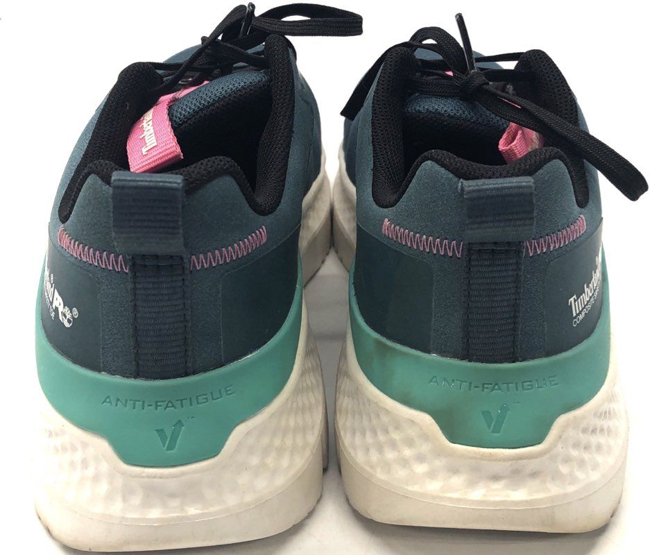 Timberland Pro Radius A5RTJ Composite Toe Work Shoes Teal Pink Womens Size 8
