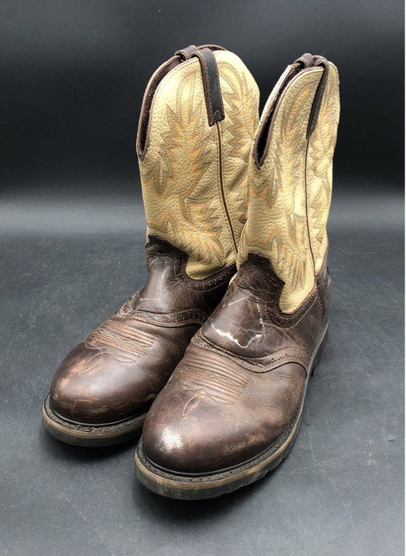 Justin Men's Brown Beige Work Boots - Size 13D