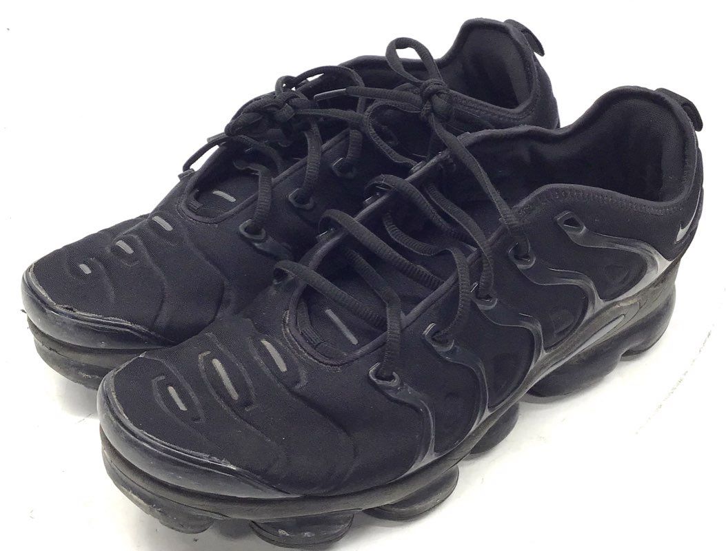 Nike Air VaporMax Plus Triple Black Men's Sneakers Size 11.5 924453-004