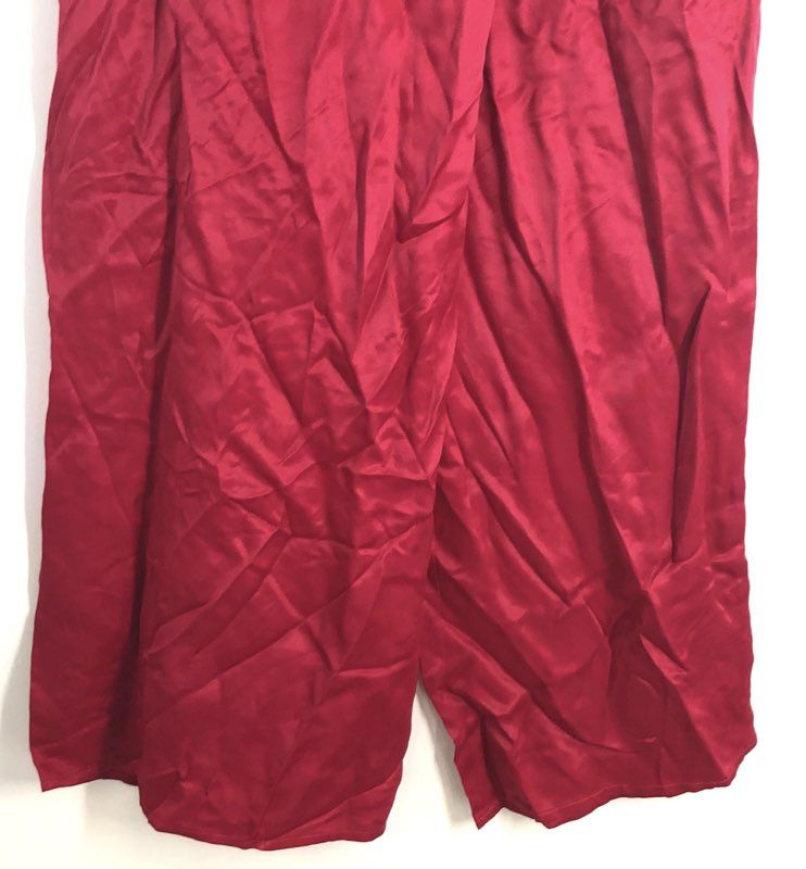 Armani Exchange Women's Red Satin Wide Leg Trousers Pants Size 0