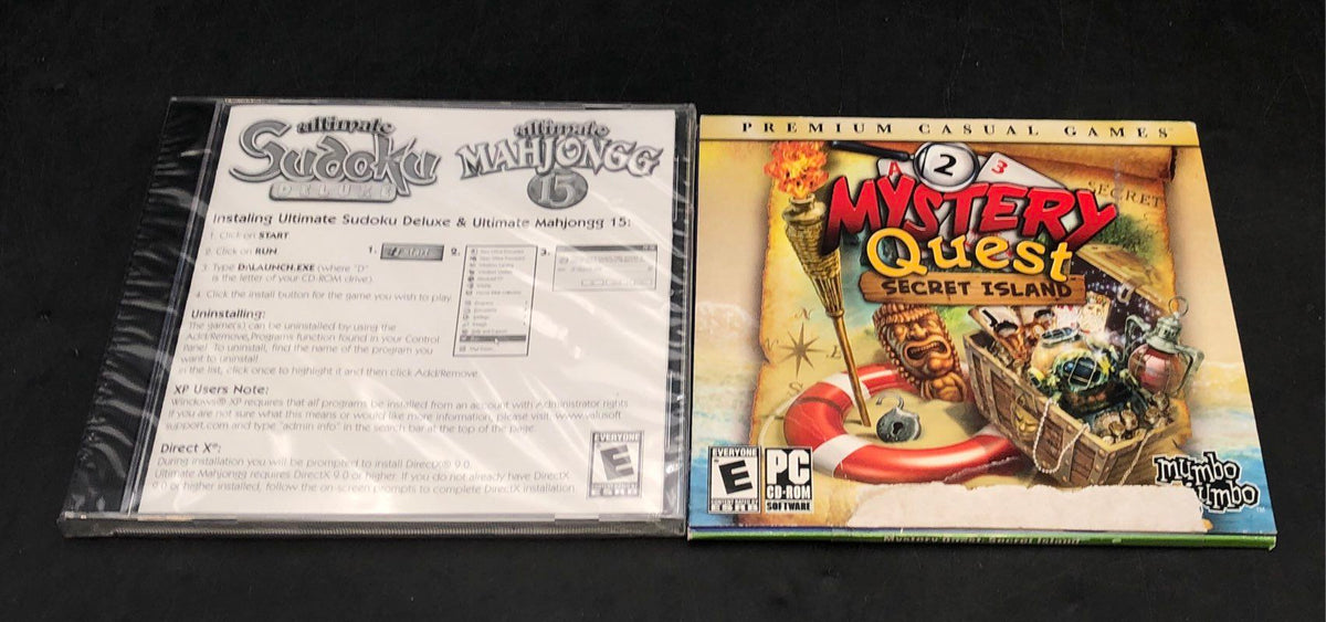 Wolfenstein Pirates! Mahjongg 15 PC CD-ROM Game Lot Windows XP 98 Vista