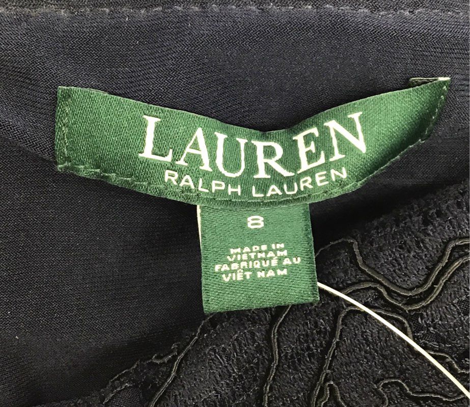 Lauren Ralph Lauren Women's Navy Lace Off Shoulder Sheath Dress NWT Sz 8