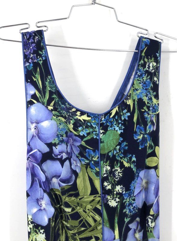 NWT Metaphor Women's Navy Peri Floral A-Line Dress - Size 16