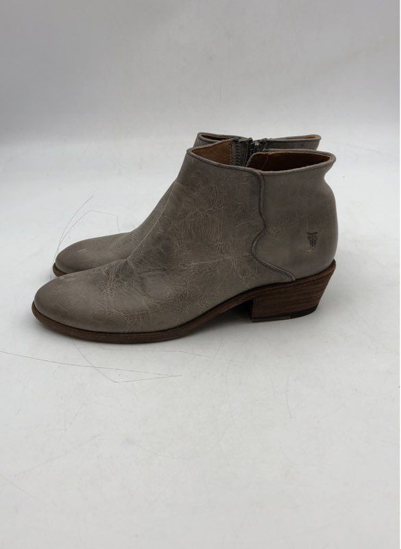 Frye Women&#39;s Carson Piping 3478258-GRH Gray Block Heel Ankle Booties - Size 8.5M