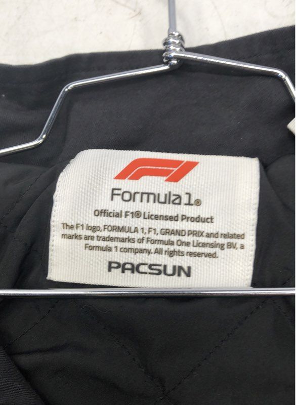 Formula 1 Men's Jacket Black Gray F1 Racing Official Licensed NWT Sz S
