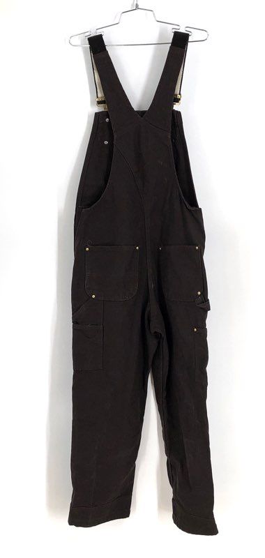 Carhartt Men&#39;s Black R01-M Relaxed Fit Duck Bib One-Piece Overalls - Size 32X30