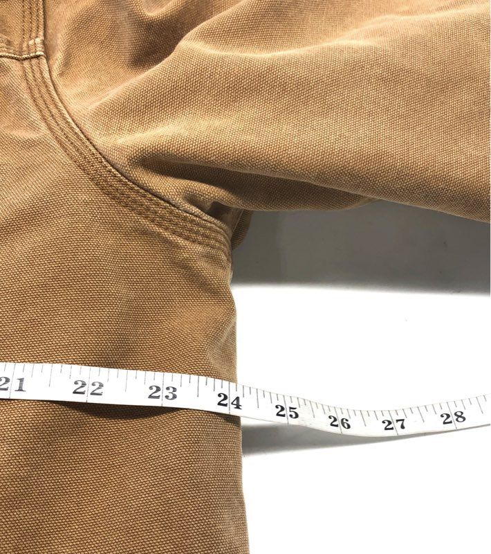 Carhartt Men's Bartlett Jacket Brown Sherpa Lined Cotton Duck Hooded Sz M