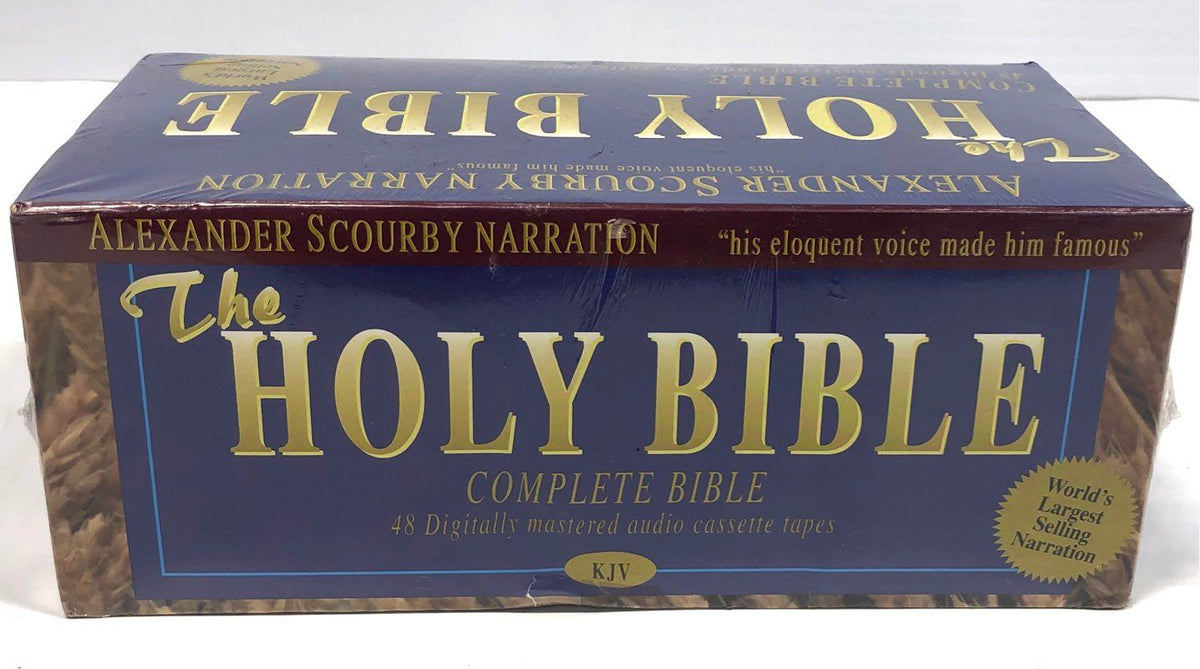 1999 Holy Bible KJV 48 Audio Cassette Tape Box Set Alexander Scourby New Sealed