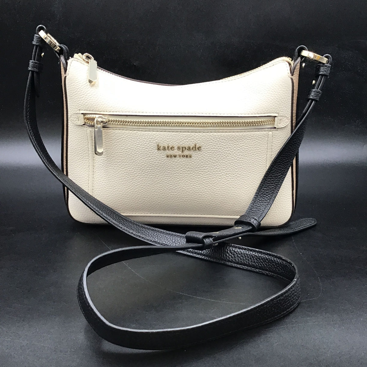 Kate Spade Cream\Black\Tan 'Hudson Color Block' Crossbody Bag (+COA)