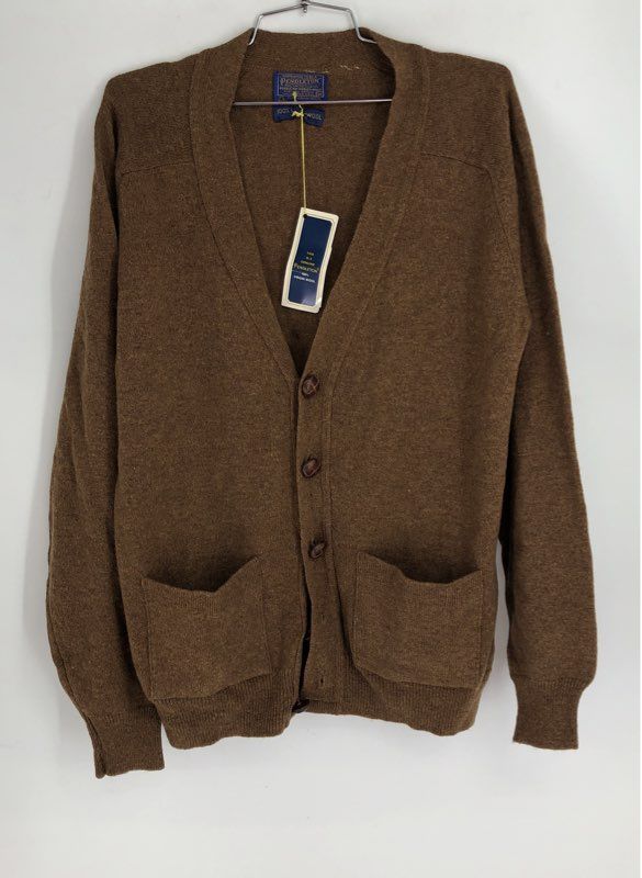 Vintage NWT Pendleton Women's Brown Wool Cardigan Sweater - Size M