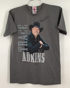 Vintage Bayside Men's Gray Trace Adkins Graphic Band T-Shirt - Size Small