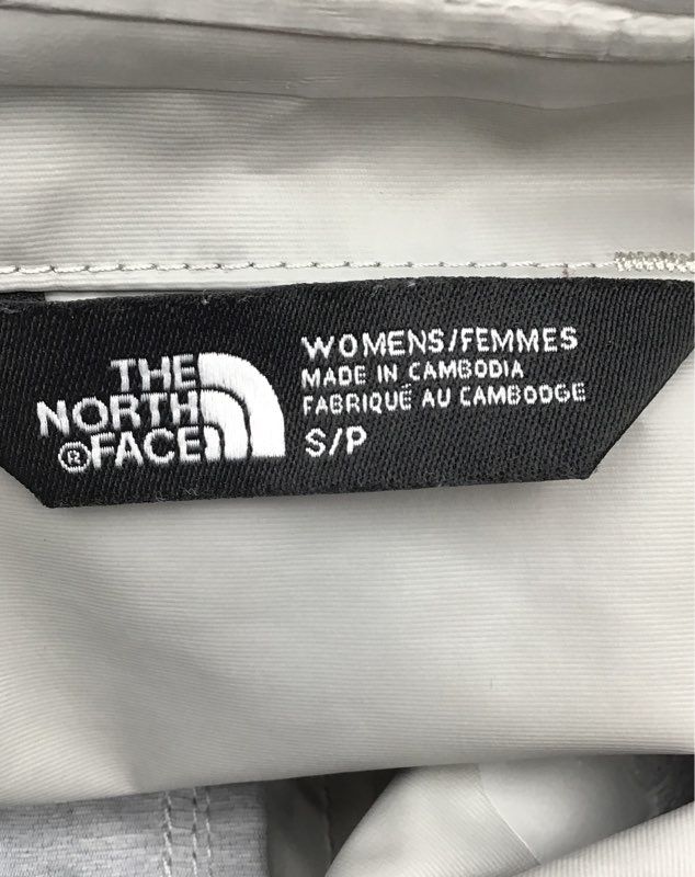 The North Face Women&#39;s Gray Hooded Full-Zip Rain Jacket - Size Small