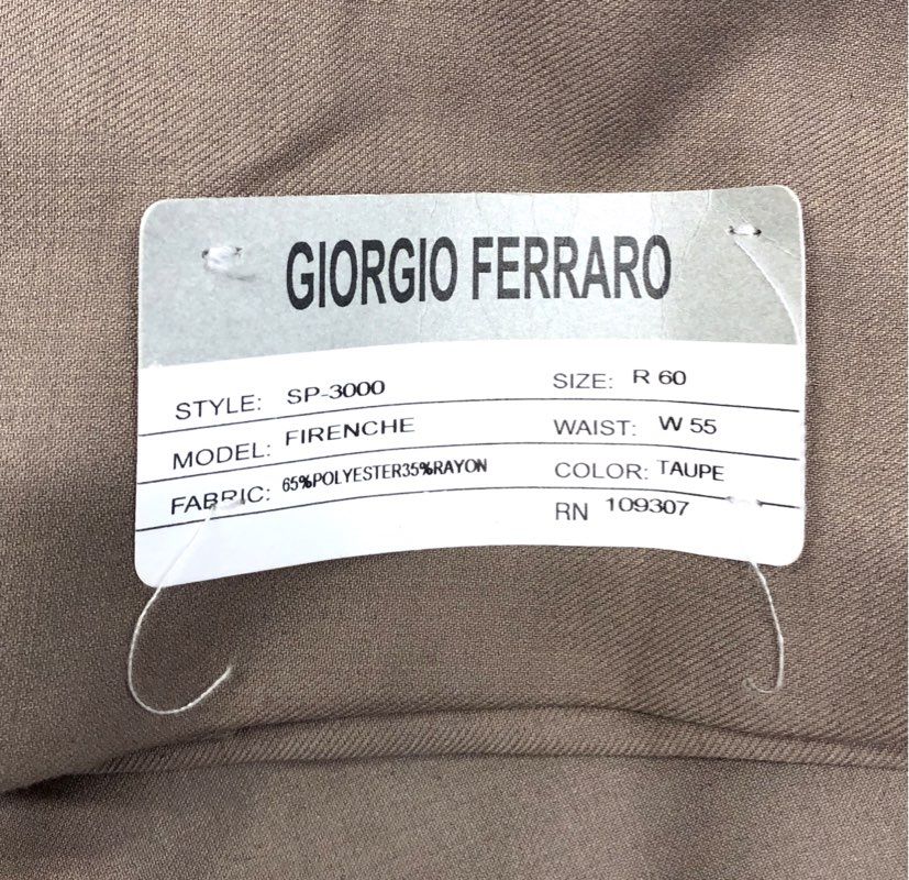 Giorgio Ferraro Men's Taupe Firenche 4-Button Blazer Suit Jacket Sz 60 NWT