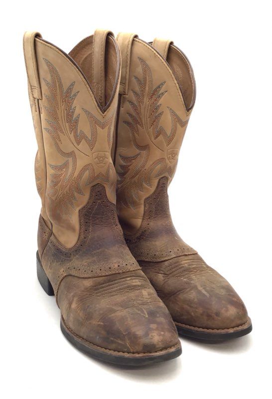 Ariat Heritage Roughstock Brown Rowdy Leather Western Cowboy Boots Size 8.5 D