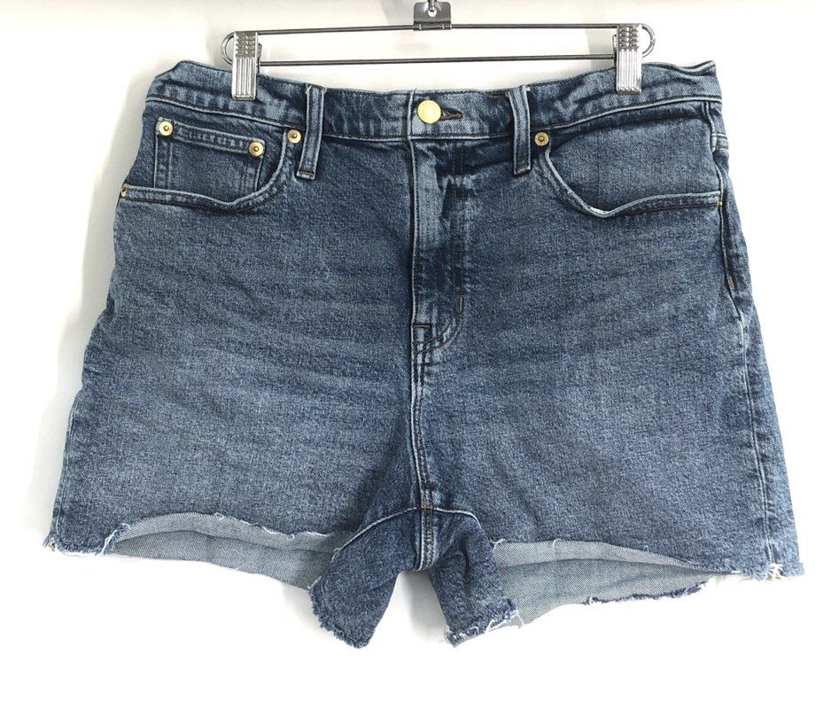 J.Crew Women's Denim Cutoff Shorts Raw Hem High Rise Stretch Sz 29