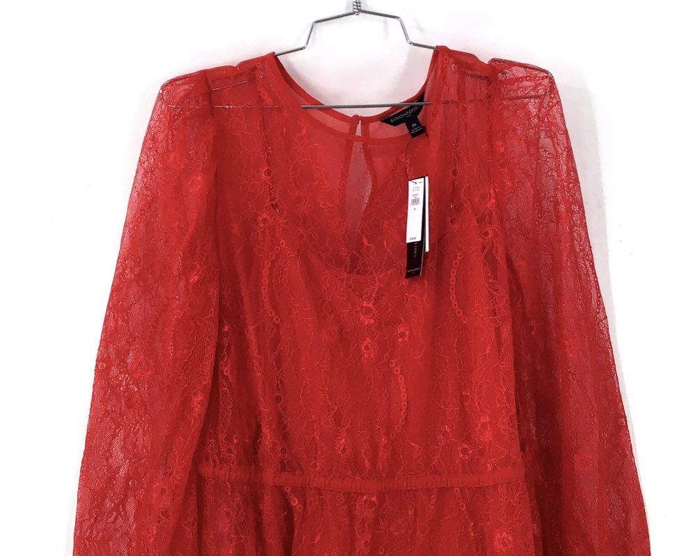 NWT Banana Republic Women's Red Fit & Flare Dress - Size M