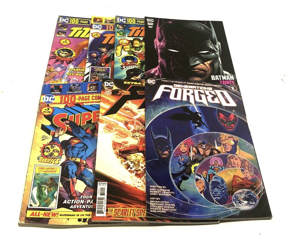 DC Comics 100-Page Giant Lot Titans Superman Flash #750 Three Jokers 7 Comics