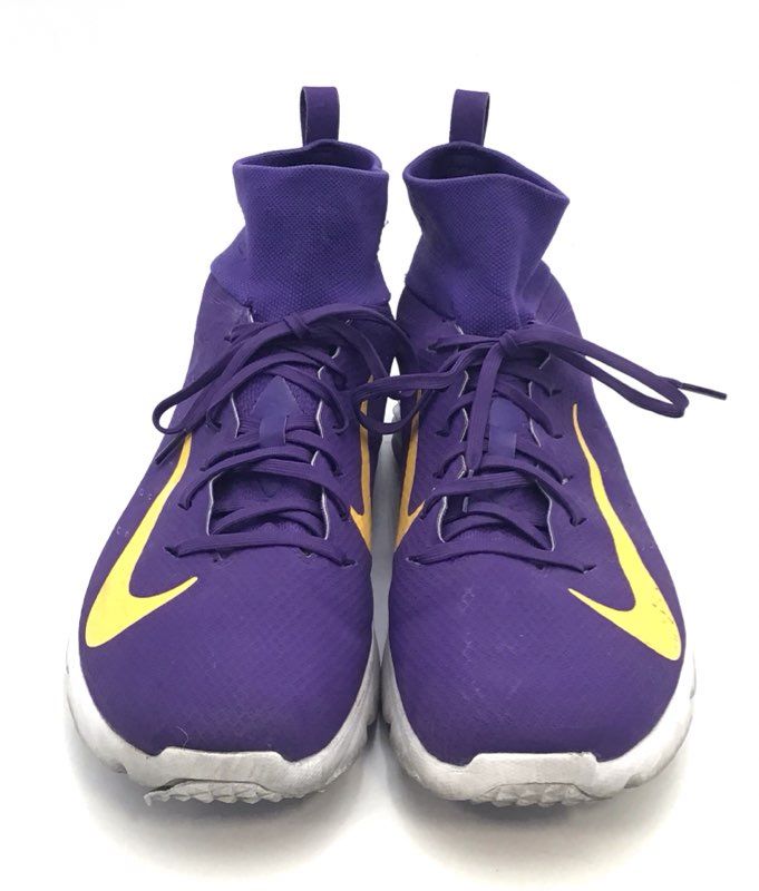 Nike Vapor Untouchable Speed Turf 2 LSU Trainer Shoes Purple Gold Size 14