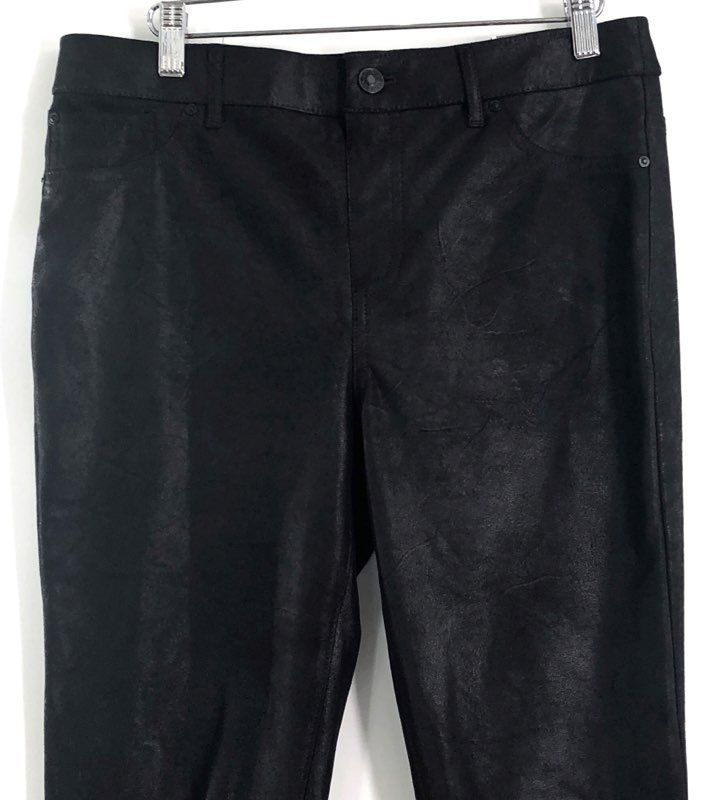 Chico's Women's Ultimate Fit Knit Suede Pants Black NWT Size 0