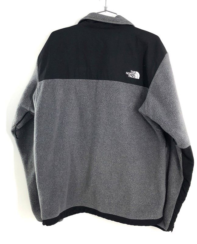 The North Face Men's Gray Black Denali Full Zip Fleece Jacket Sz L