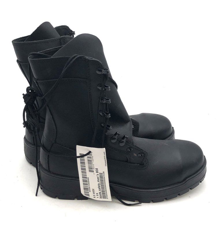 Belleville 808 Navy Flight Deck Steel Toe Safety Boots Black Men's Size 9.5 W