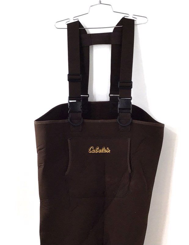 Cabela's Neoprene Chest Waders Size 13S Boots Hunting Fishing Brown