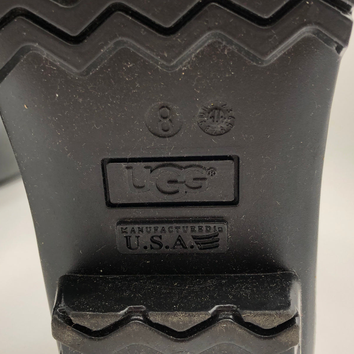 UGG Women's Premium Knee-High Black Rubber Rain Boots - Size 8