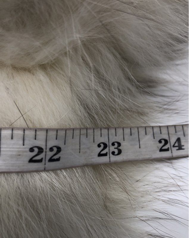 Vintage 90s Saga Fox Women's Natural Blue Fox Fur Coat Jacket Norway Cream