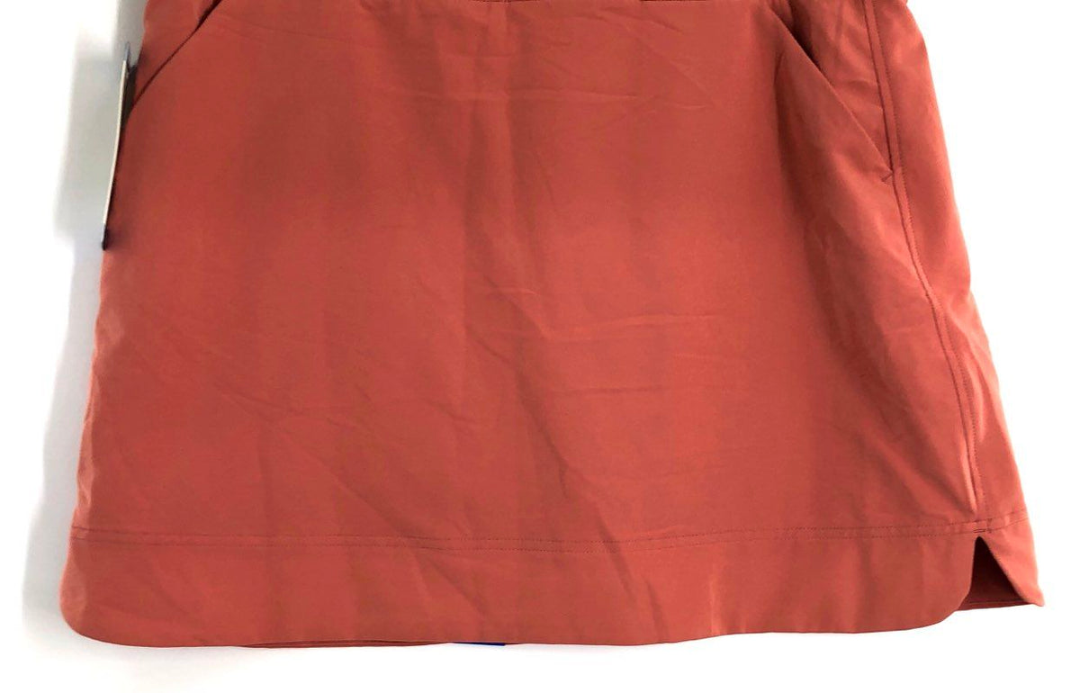 32 Degrees Women's Burnt Orange Ribbed Waist Active Skort 18in Length NWT Sz L