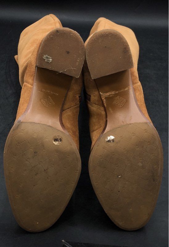 Antonio Melani Women's Brown Leather Riding Boots - Size 6.5M