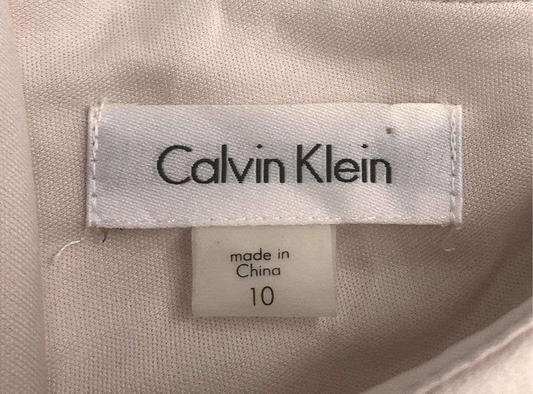 Calvin Klein Women's Blush Pink Capelet Sheath Dress Flutter Sleeve Sz 10