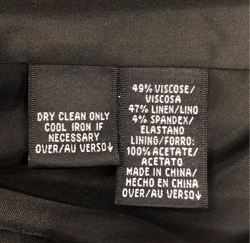 Ellen Tracy Women's Black Linen Blend Two-Button Blazer Jacket Sz 4 NWT