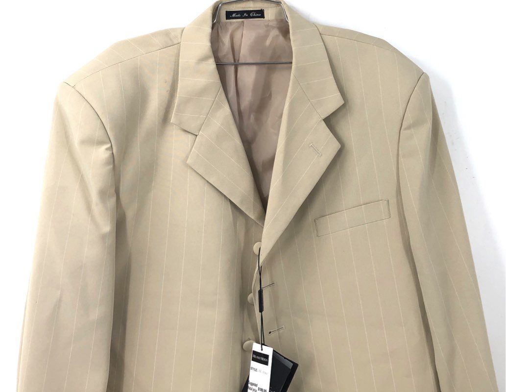 NWT Milano Moda Men's Tan Blazer - Size L46/40