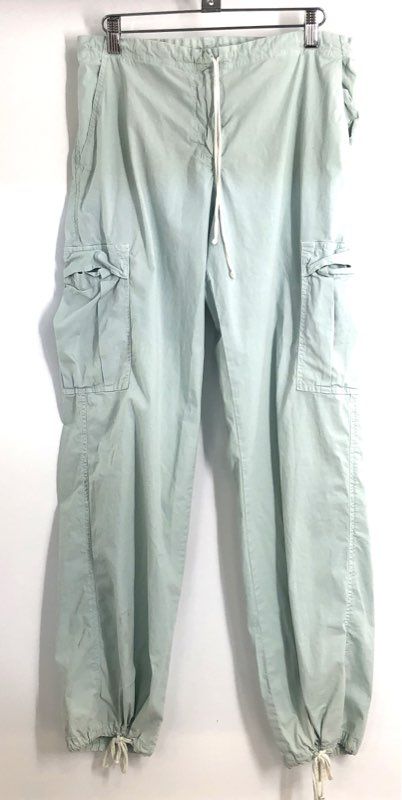 Johnny Was Women's Mint Green Drawstring Cargo Pants Sz S