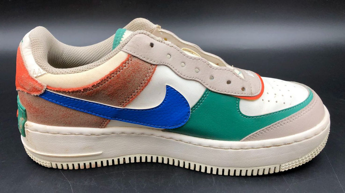 Nike Air Force 1 Shadow Women's Blue/Green/White/Beige Sneakers - Size 8 (+COA)