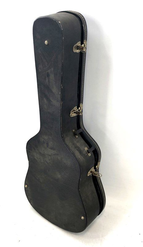 Hardshell Guitar Case for Acoustic Dreadnought Guitar Black w/ Plush Interior