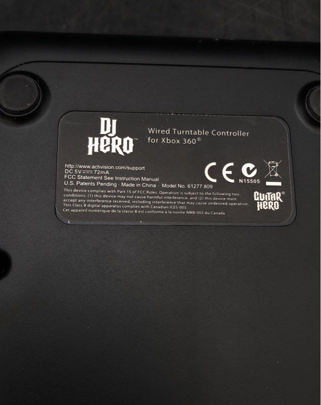 Activision DJ Hero Xbox 360 Wired Turntable Controller