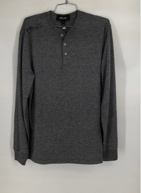 RLX Ralph Lauren Men's Gray Long Sleeve Performance Henley Shirt Sz M NWT