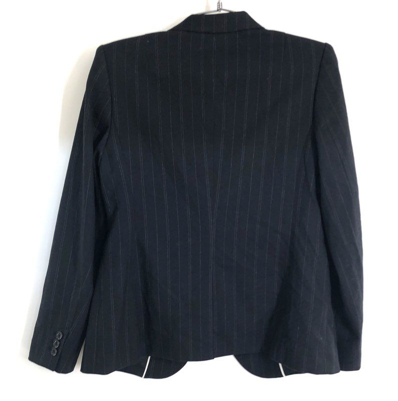Banana Republic Women's Navy Pinstripe Single Button Blazer Jacket Sz 4P NWT