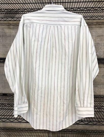 Yves Saint Laurent Men's Natural Striped Button Down Shirt Sz 16 COA