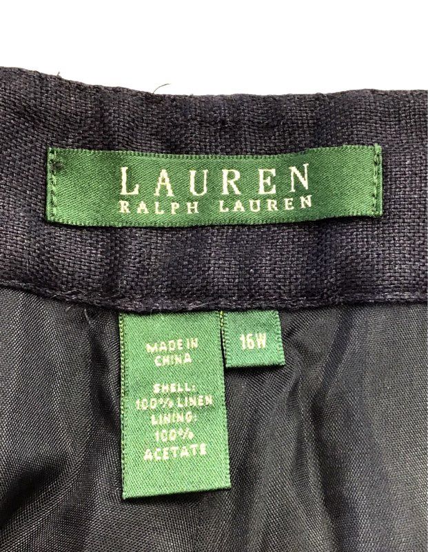 NWT Lauren Ralph Lauren Women&#39;s Navy Blue Straight Leg Dress Pants - Size 16