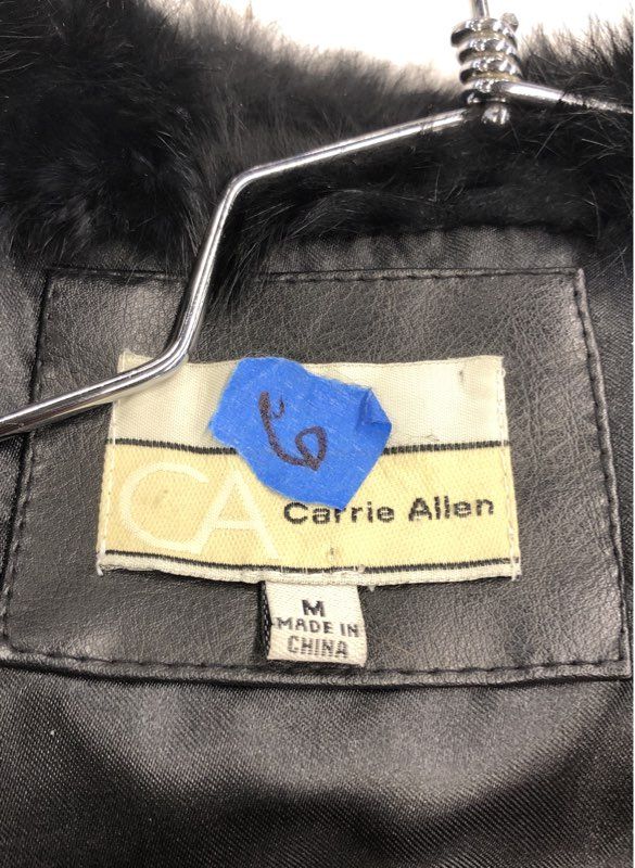 Carrie Allen Women's Black Fur Vest - Size M