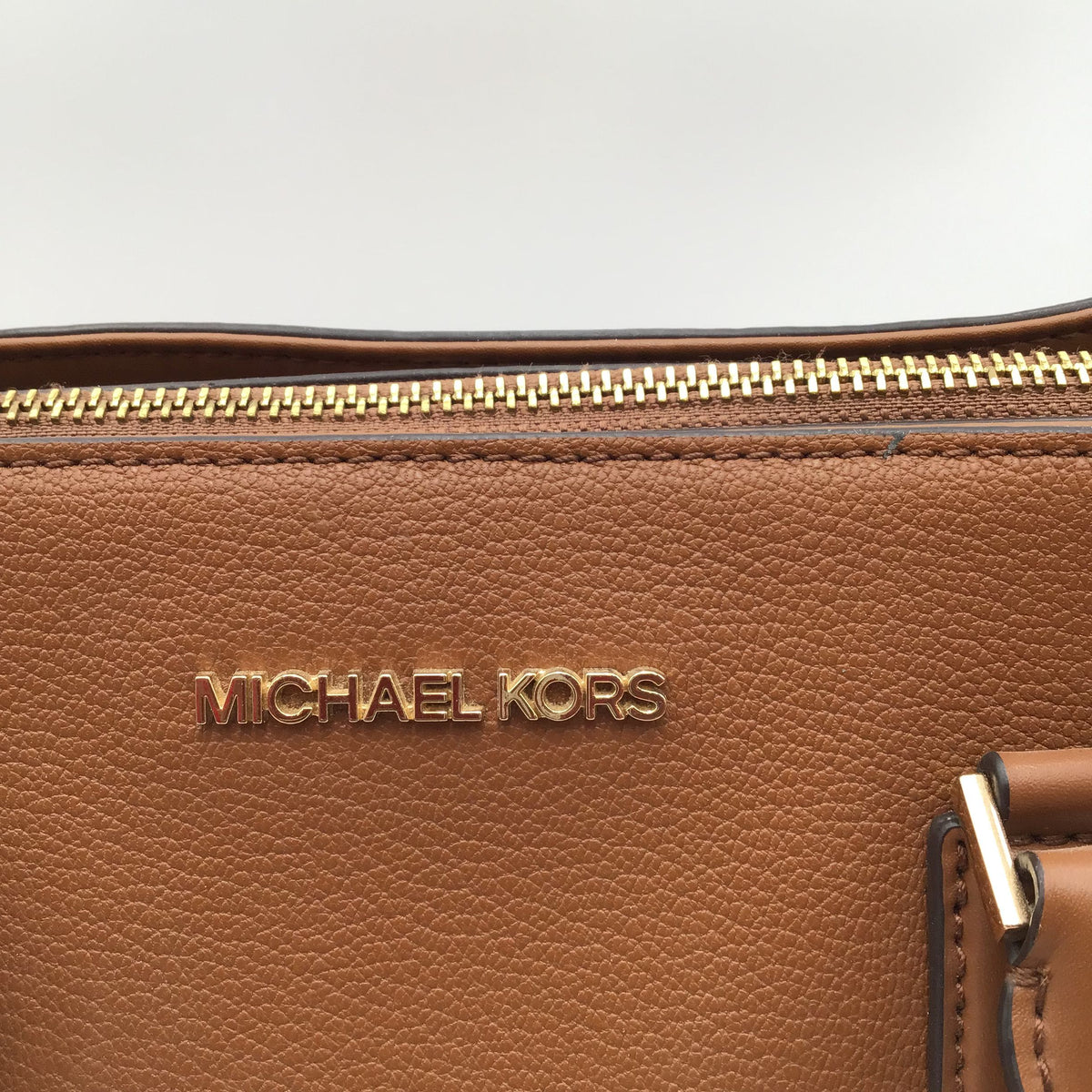 Authentic Michael Kors Brown Leather Luxury Satchel Bag - COA Included